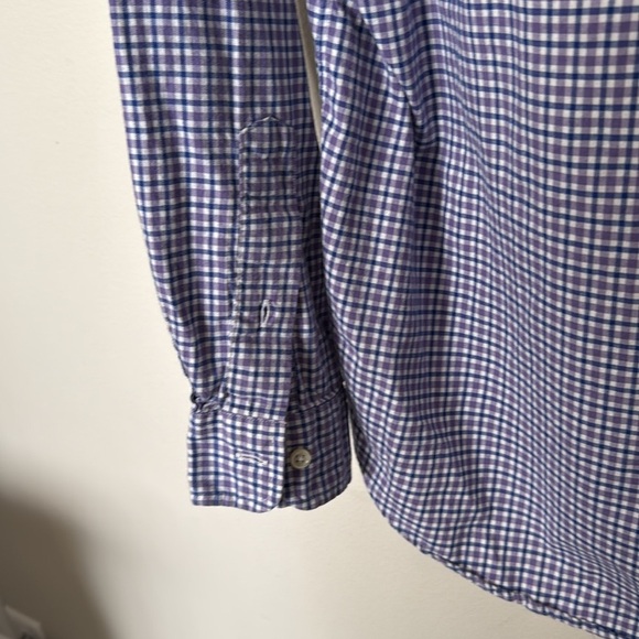 Ralph Lauren Purple Plaid Button Up Mens Med 100% Cotton Professional Work EUC - Picture 9 of 14